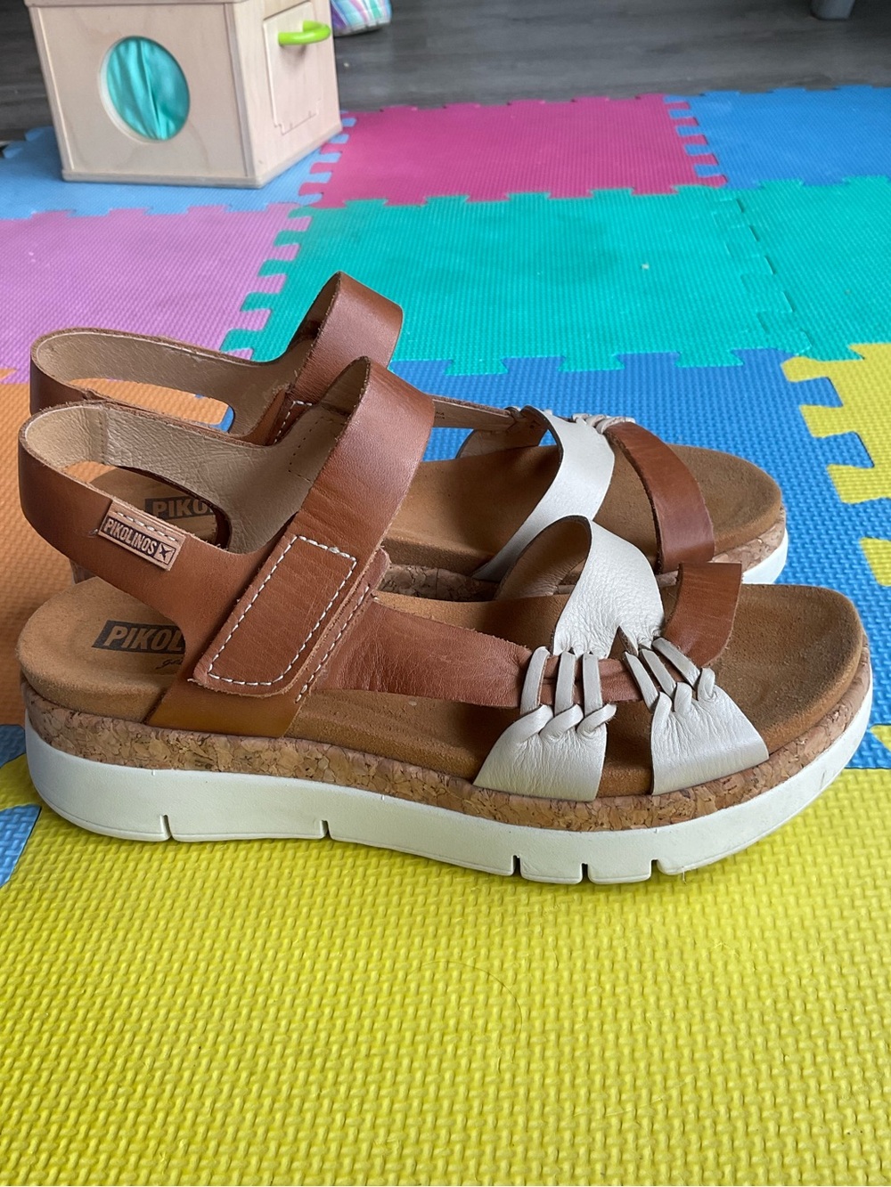 🥥Pikolinos Palma Leather Comfort Strappy Sandals - Size 38 - Picture 4 of 6